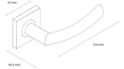 Proxima - Klamki z kwadratowym szyldem, biały mat