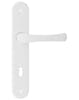 Standard EKO - Klamki z długim szyldem, malowane - białe