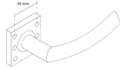 Proxima - Klamki z kwadratowym szyldem, biały mat
