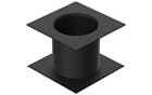Tuleje wentylacyjne metalowe - kwadrat, 34mm, czarny