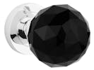 Crystal - Gałki z okrągłym szyldem szyldem, czarny