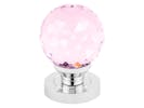 Crystal - Gałki z okrągłym szyldem szyldem, różowy