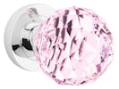 Crystal - Gałki z okrągłym szyldem szyldem, różowy