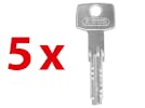 Wkładka 35/40, klasa C, ABUS D10, 5 kluczy atestowana, z zębatką, nikiel