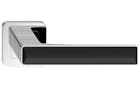 Deco - Klamki z kwadratowym szyldem, chrom z dekorem czarny połysk