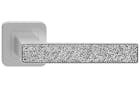 Deco Glamour - Klamki z kwadratowym szyldem, nikiel z srebrnymi kryształkami