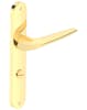 Złota klamka JULIA z długim szyldem w wersji do WC - łazienkowej.