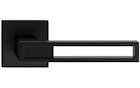 Tora Fit - Klamki z płaskim, kwadratowym szyldem K, czarny mat